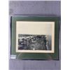 Image 4 : 2 Vintage Alaska Framed & Matted Photos - Bird's Eye Of Nome (13" x 12") & Tundra Mining/Gold Shipme