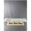 Image 1 : Vintage Signs - "Buck's Better Booze" 7.5" x 30" Wood  & 47" x 9" Tin Grandville Island Brewing. NO 