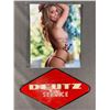 Image 1 : 11" L Vintage Deutz Service Tin Sign & Signed 8" x 10" Photo Of Kali Roses