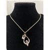 Image 1 : Vintage Sterling Silver with Garnet Pendant and Chain Necklace