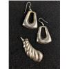 Image 1 : Pair of Mexican Silver Earrings & Pendant