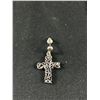 Image 2 : Pair of Vintage Hand Carved Sterling Silver Cross Earrings
