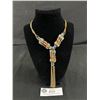 Image 1 : Vintage Glass Beads & Rhinestones Necklace