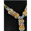 Image 2 : Vintage Glass Beads & Rhinestones Necklace