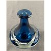 Image 2 : Vintage Signed Jan Benda (JB) Blue 4.5" H Glass Bud Vase