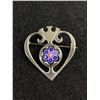 Image 2 : 2 Vintage Sterling Silver & Glass Scottish Brooches