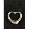 Image 1 : 1" Sterling Silver Floating Heart Pendant