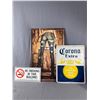 Image 1 : 3 Vitnage Man Cave/Garage Tin Signs- Largest Approx 16" x 24"