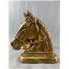Image 2 : Vintage Solid Brass Horse Head Bookends Very Good Quality