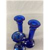 Image 2 : Trio of Cobalt Candlesticks. Made in Spain