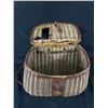 Image 2 : Vintage Fishing Creel Basket & Wood Frame Fly Fishing Net