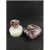 Image 1 : Jasper Stone Retails $298.88 & 3.4" Amethyst Heart Carving. Retails $400.00
