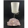 Image 2 : Amethyst Cluster Candle Holder Retails $380.00 & 3.9" Orange Sandstone Tower Retails $180.00
