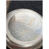 Image 8 : Vintage 800 Silver Swiss Made Pocket Watch In Good Working Order In 4.5"H Glass Dome Display Case
