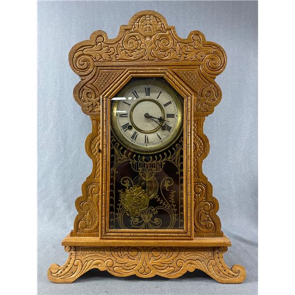 Westbury " Felix" Antique Parlour/Kitchen/Mantle Clock. Working. With Key and Instructions Approx 23