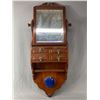 Image 1 : Vintage Hanging Mirror w/ 4 Drawers & Hat Pin Cushion. NO SHIPPING Approx. 40" H x 14"
