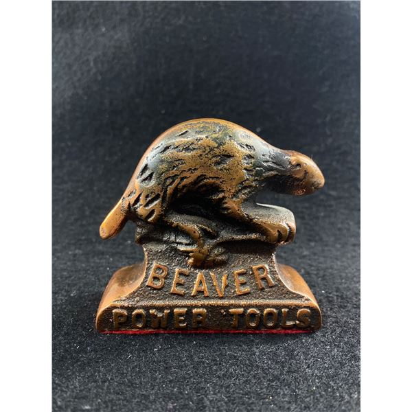A Rare Hard to Find Beaver Tools Paperweight Circa 1930-40 (Tail Has Repair)