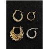 Image 1 : 14KT Gold 4 Single Hoop Earring All Marked & Tested 2.82 Grams