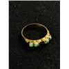 Image 2 : Vintage 14KT Gold Ring Jade - Size 6 - 3.69 Grams - One Stone Missing - Marked & Tested