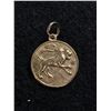 Image 2 : 10K Yellow Gold Pendant, Zodiac Sign Coin Pendant - 3 Grams - Signed 10k, Leo, Rembrant - Tested