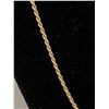 Image 2 : 20" .925 Sterling Silver Rope Chain Gold Finish - Diamond Cut - 6.4 Grams - Marked & Tested