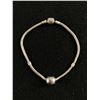 Image 2 : Pandora Sterling Silver 925 Bracelet 8.5" With Charm - 18.3 Grams - Marked & Tested