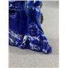 Image 2 : Vintage Intricately Carved Lapis Lazuli God Of Longevity Holding Foo Dog And Peach, & Laughing Buddh