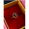 Image 2 : 10K Yellow Gold Oval Tiger's Eye Ring Size 6.5 - Marked & Tested