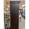 Image 2 : Very Nice Extra Tall Antique Barrister 4 Shelf Wood Bookcase w/ Glass Doors.NO SHIPPING  Approx. 65"