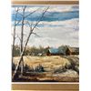 Image 2 : Vintage Wood Framed Farm Scape Painting Signed S.Maloney. Approx. 28.5" x 22.5"