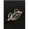 Image 2 : A Very Nice 1950s-60s Sterling + Real Pearl Brooch Signed Amsel