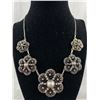 Image 1 : Gorgeous Antique Sterling Silver Necklace, Marked