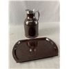 Image 2 : Vintage 1940's Bakelite Insulated Thermos Brand Carafe Pitcher & Tray Set