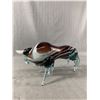 Image 2 : Vintage 1960's Large Murano Art Glass Bull Figurine - 11" Long & Heavy