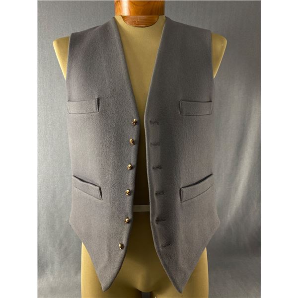 One-Of-A-Kind Men's Fox Hunting Vest w/Custom Made Fox Teeth & Gold Buttons - Owned By A European Ba