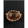Image 2 : Very Large Amber, Genuine Stone in Wire Frame Brooch