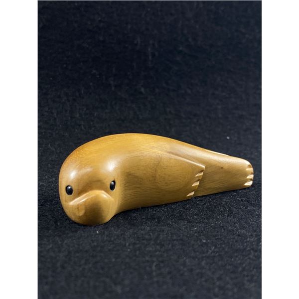 Inuit Carving of Seal, Wood