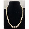 Image 1 : Beautiful Genuine Cultured Pearl Necklace, Hand Knotted and Graduated