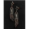 Image 1 : Antique Exquisite Dangling Earrings w/Lovely Women Portrayed in Glass Very Rare