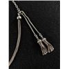 Image 2 : Antique Silver Pocket Watch Chain w/ FOB