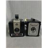 Image 2 : 3 Vintage Cameras - Imperial Six-Twenty, Kodak Brownie Hawkeye & Houghton Ensign Box Camera Made In 