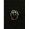 Image 2 : Lovely Sterling Silver w/ Amethyst Center and Surrounded w/ Makasite Stones Ring
