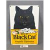 Image 1 : Vintage 'Black Cat Virginia Cigarettes" Andy Rooney Porcelain Sign. Approx. 12.5" x 9"