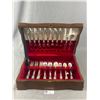 Image 1 : Vintage Wood Storage Case w/ Community "Ballad" Cutlery. Approx. 16.5" x 11" x 4.25"