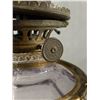 Image 8 : Very Nice Vintage Amethyst Oil Lamp w/ Glass Chimney & Shade. Approx. 18" H