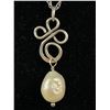 Image 2 : Sterling Silver w/ Genuine Pearl Pendant Necklace