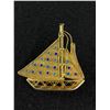Image 1 : Vintage Hand Crafted Filligree Sailing Boat Brooch
