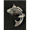 Image 1 : Vintage Sterling Silver Fish Pendant Solid Tested