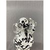 Image 2 : 1980s Murano Style Artt Glass Dalmation Sculpture Clear Ears, Muzzle and Tail- approx 7" tall