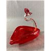 Image 3 : Vintage Ruby Red Glass Swan Sculpture